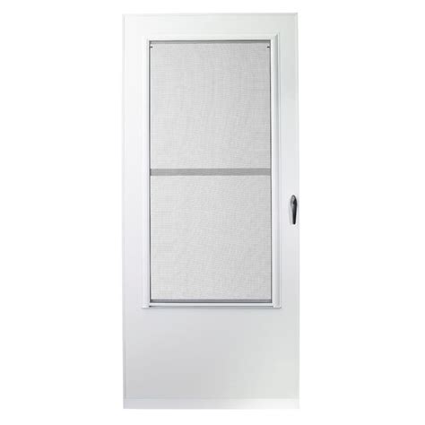 36x 80 storm door - Prepped for easy installation in about 2 hours; Aluminum outer layer with moisture-resistant core; Brass handle set included; About This Product. The Andersen 300-Series 3/4 Light Storm Door features dual-venting design allows venting from top, bottom or both. 